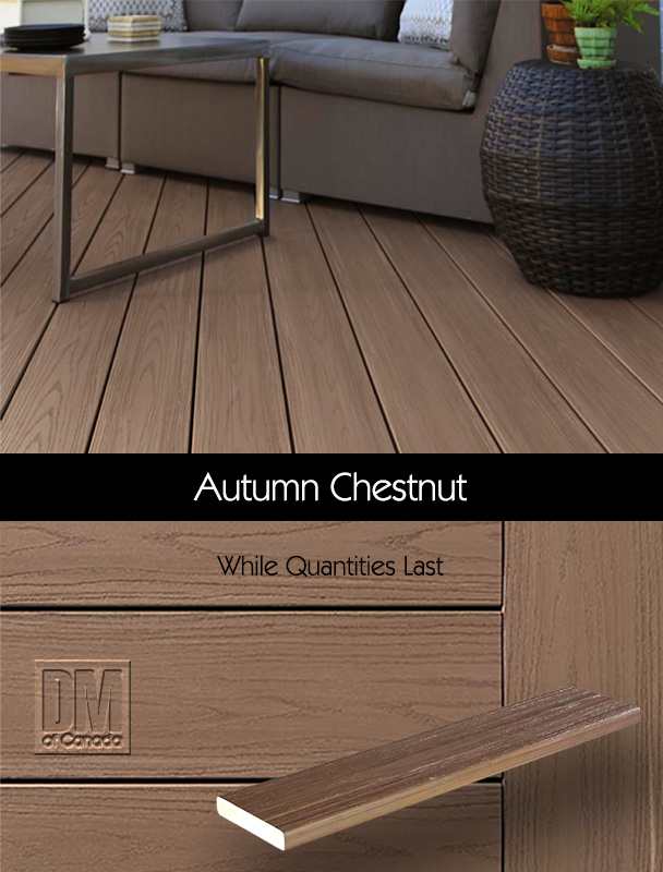 TimberTech Azek Arbor collection deck boards, Autumn Chestnut